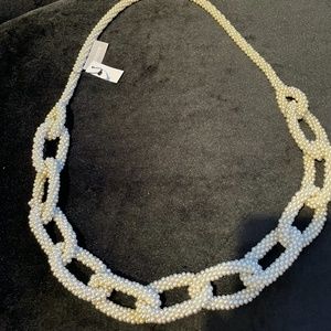 Chico's faux white pearl necklace